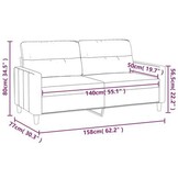 vidaXL Tweezitsbank 140cm stof zwart - 52% Korting