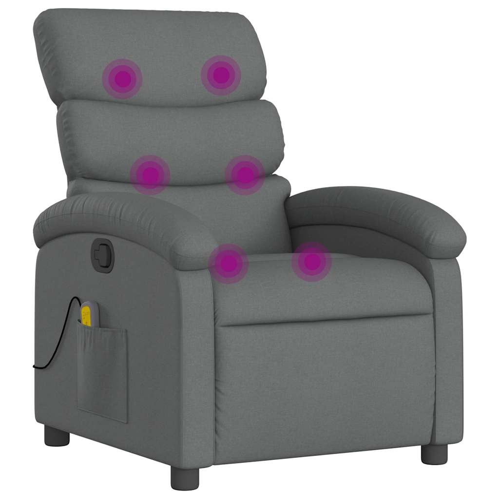 vidaXL Massagestoel Donkergrijs - 49% Korting!