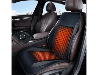 Voorstoelhoes Auto Winter Pluche Leer - Universele Pasvorm Autostoelbeschermer - Zacht & Warm Zittingkussen