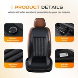 Voorstoelhoes Auto Winter Pluche Leer - Universele Pasvorm Autostoelbeschermer - Zacht & Warm Zittingkussen