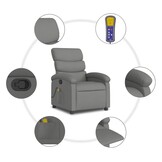 vidaXL Massagestoel Donkergrijs - 49% Korting!