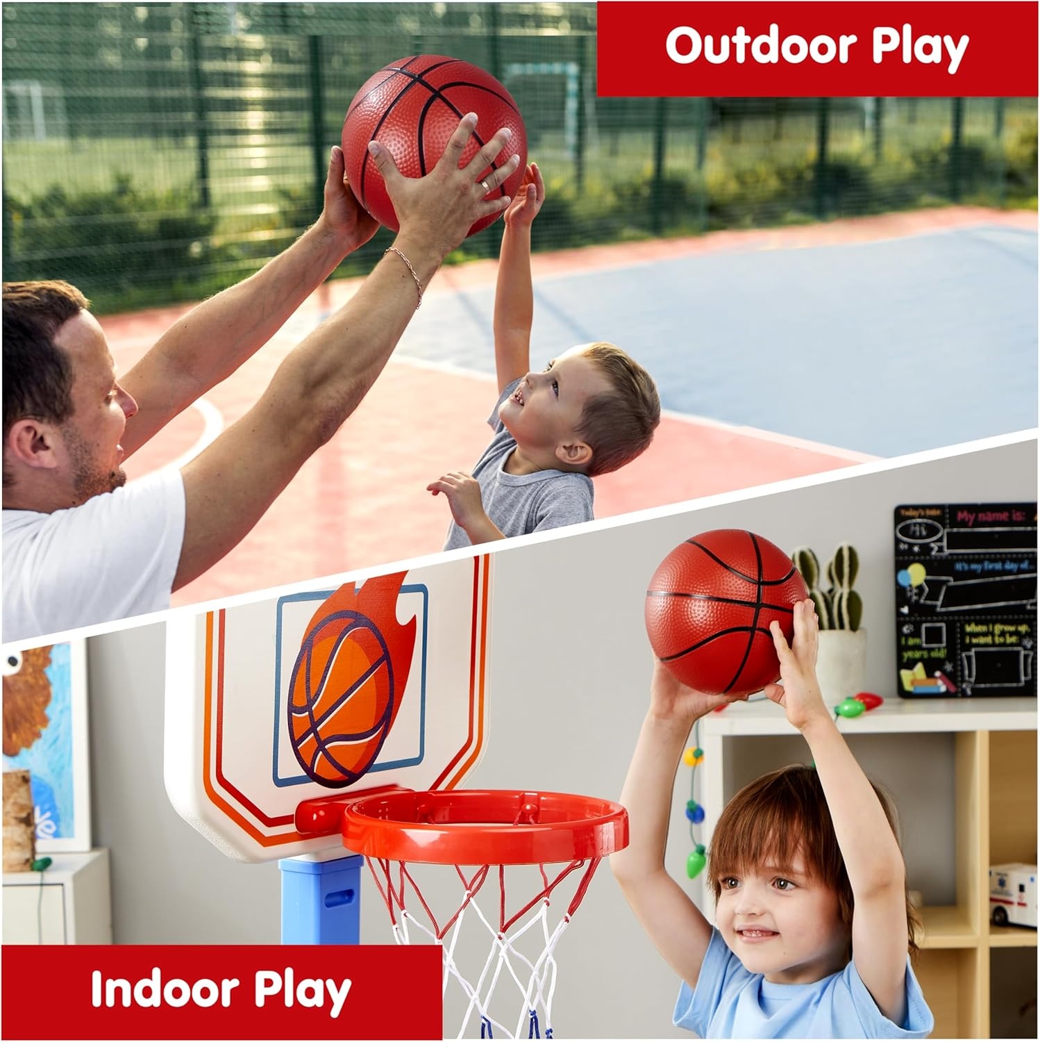 Kinder Basketbalstandaard - 41% Korting - Verstelbaar 78-108 cm