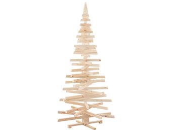 vidaXL Houten Kerstboom Naturel - 210cm - 73% Korting