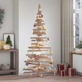 vidaXL Houten Kerstboom Naturel - 210cm - 73% Korting