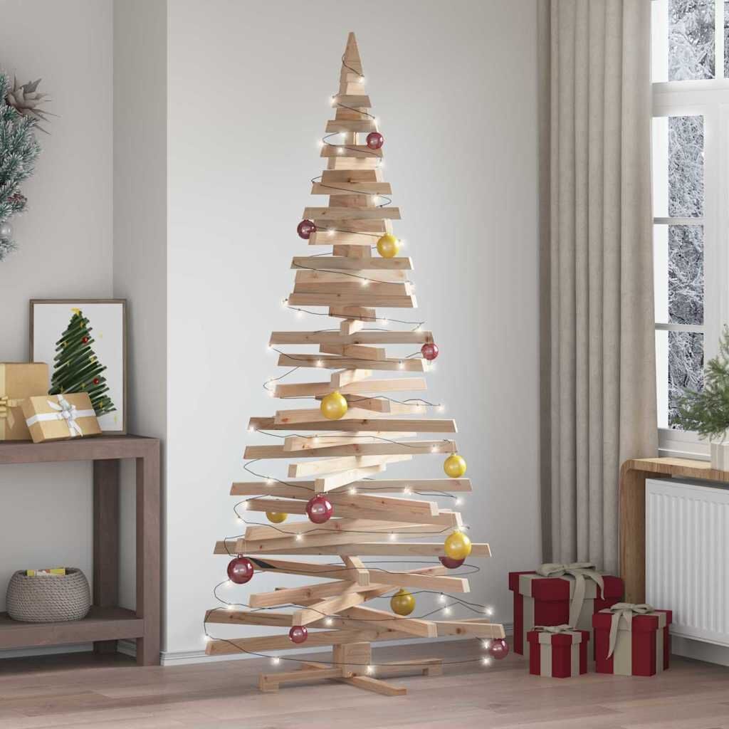 vidaXL Houten Kerstboom Naturel - 210cm - 73% Korting