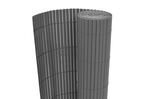 vidaXL Tuinafscheiding PVC 90x300cm Grijs - 60% Korting