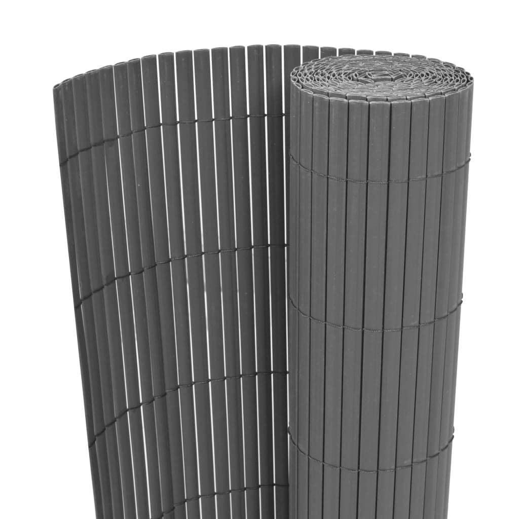 PVC Tuinafscheiding Grijs 90x300cm - 70% Korting!