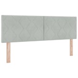 vidaXL Hoofdbord Fluweel Lichtgrijs 144 cm - 53% Korting!