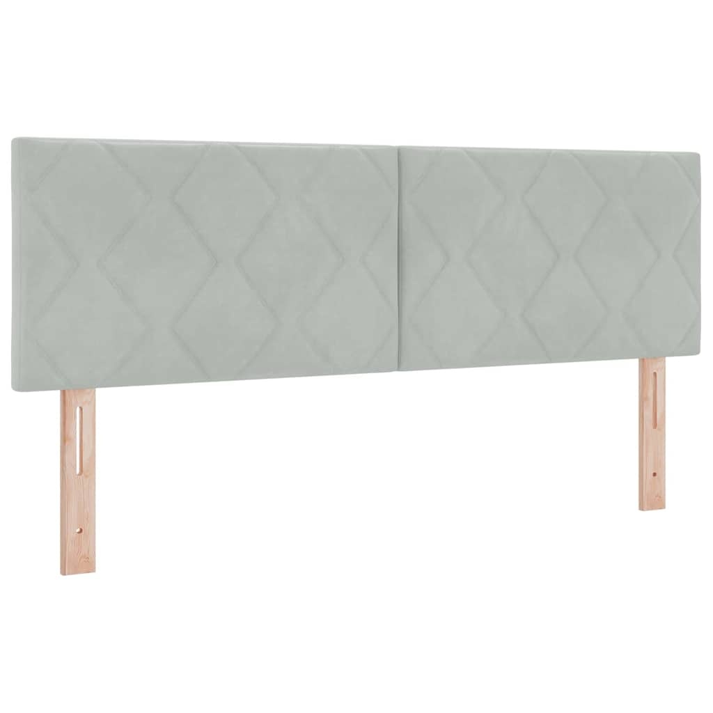 vidaXL Hoofdbord Fluweel Lichtgrijs 144 cm - 53% Korting!