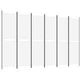 vidaXL Kamerscherm 6 panelen, Wit - Nu 34% Korting!
