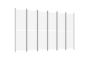 vidaXL Kamerscherm 6 panelen, Wit - Nu 34% Korting!