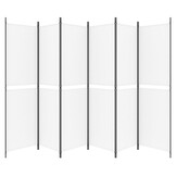 vidaXL Kamerscherm 6 panelen, Wit - Nu 34% Korting!