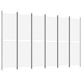 vidaXL Kamerscherm 6 panelen, Wit - Nu 34% Korting!