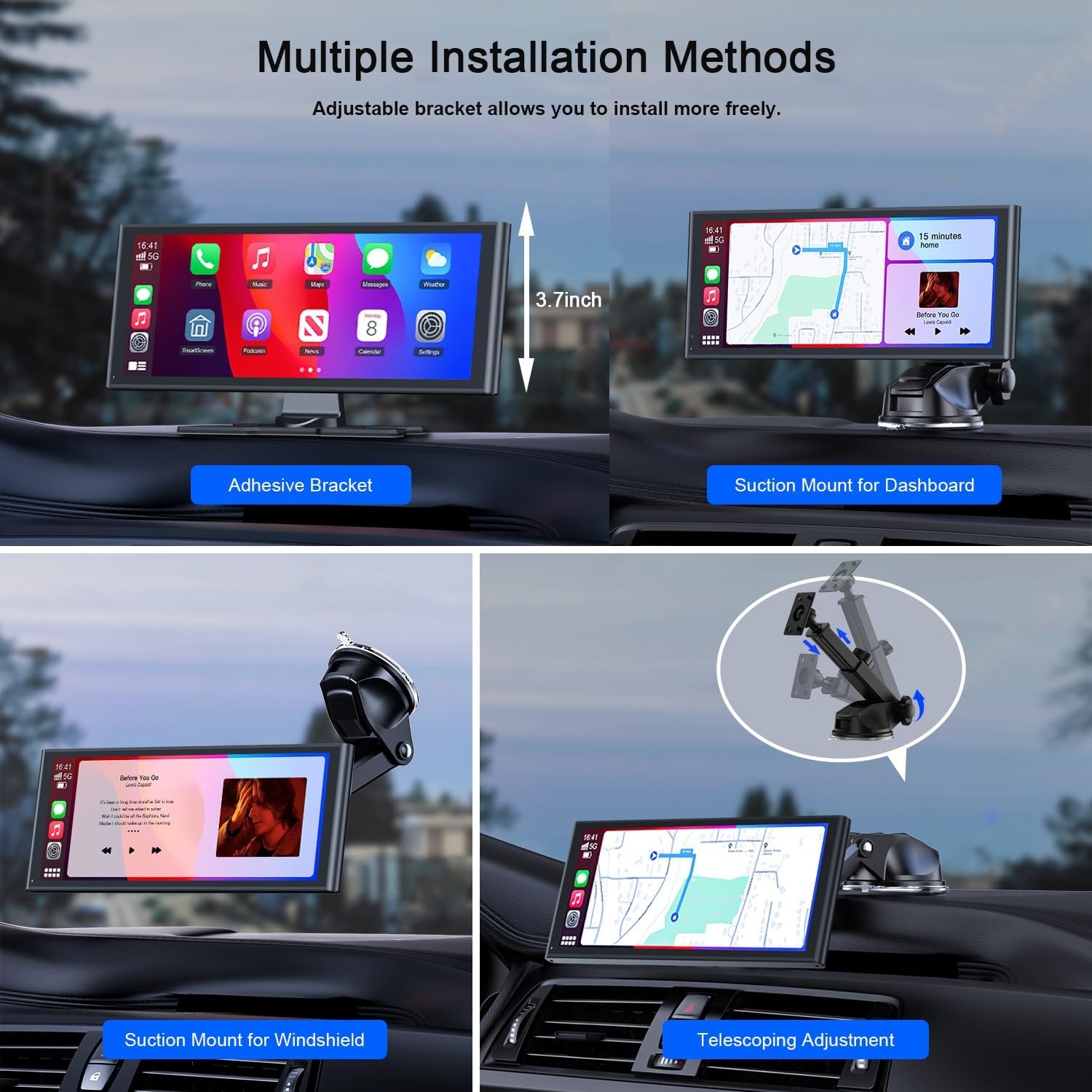 Avylet 9.26" Draadloos CarPlay & Android Auto Scherm met Achteruitrijcamera en GPS