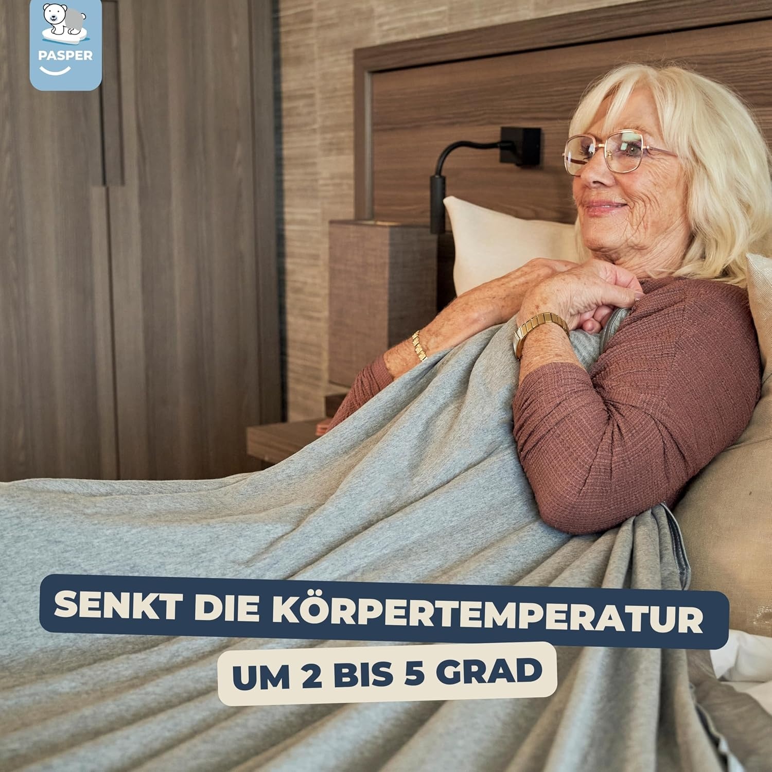 Koeldeken 150 x 200 cm, zelfkoelend zomerdeken, vermindert temperatuur met 2-5 graden