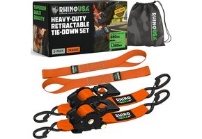 Intrekbare Ratelspanbanden 5cm x 3m Oranje (2 stuks) - 36% Korting!