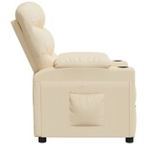 vidaXL Fauteuil Crèmekleurig Stof - Verstelbaar (47% Korting!)