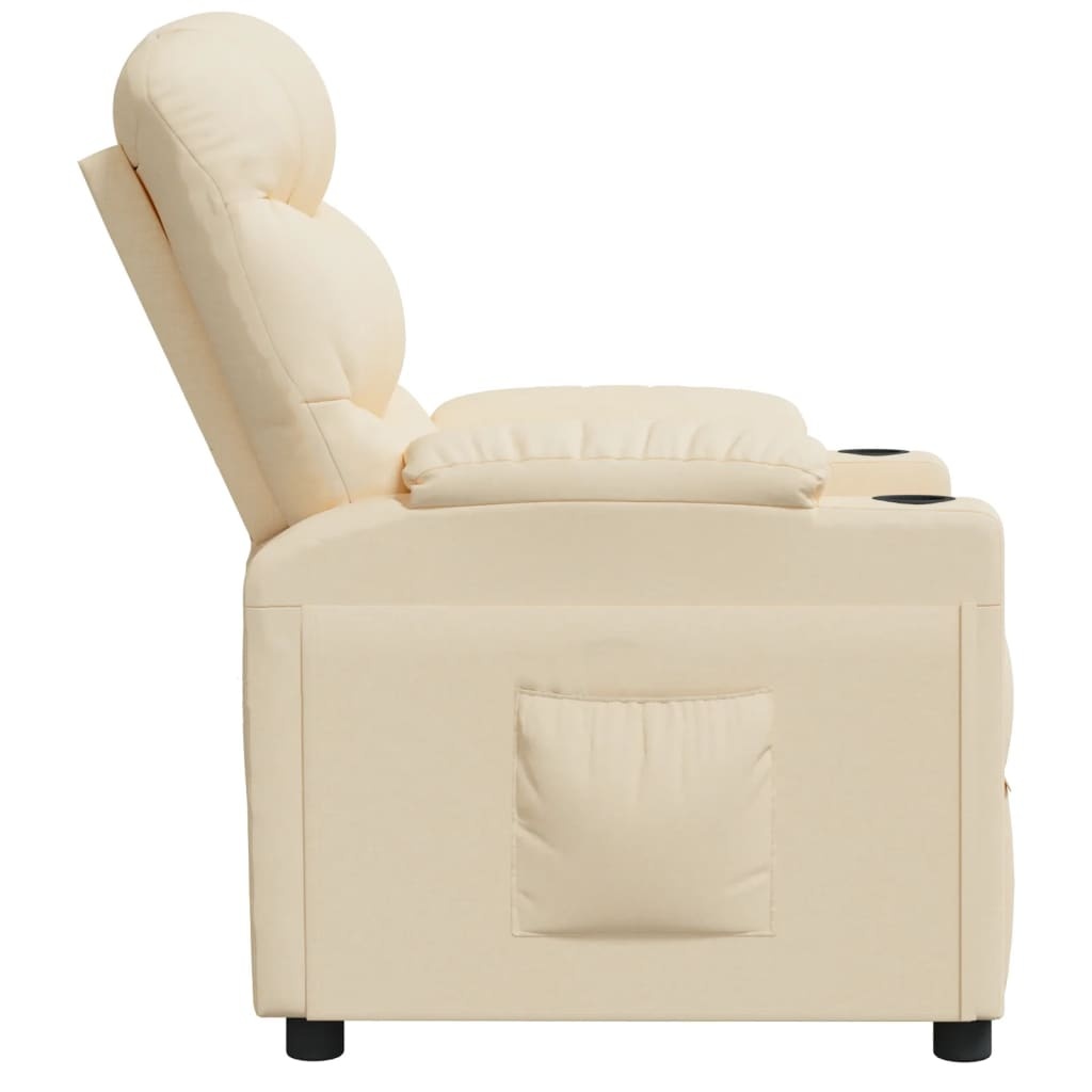 vidaXL Fauteuil Crèmekleurig Stof - Verstelbaar (47% Korting!)