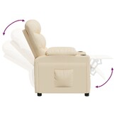 vidaXL Fauteuil Crèmekleurig Stof - Verstelbaar (47% Korting!)