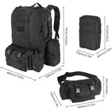 SHANNA 55L Militaire Rugzak - 46% Korting!