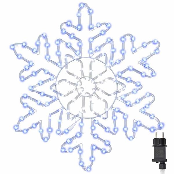 vidaXL Kerstsneeuwvlok met 156 LED's Blauw | 40% Korting