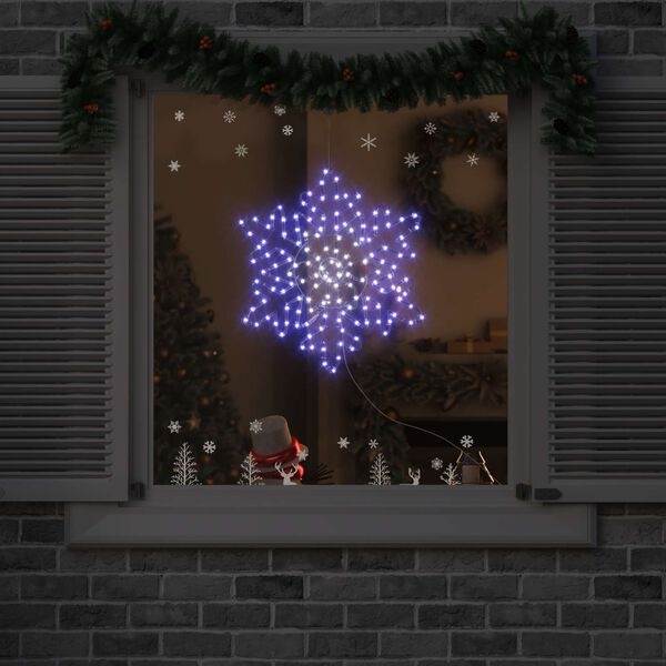 vidaXL Kerstsneeuwvlok met 156 LED's Blauw | 40% Korting
