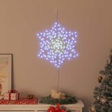 vidaXL Kerstsneeuwvlok met 156 LED's Blauw | 40% Korting