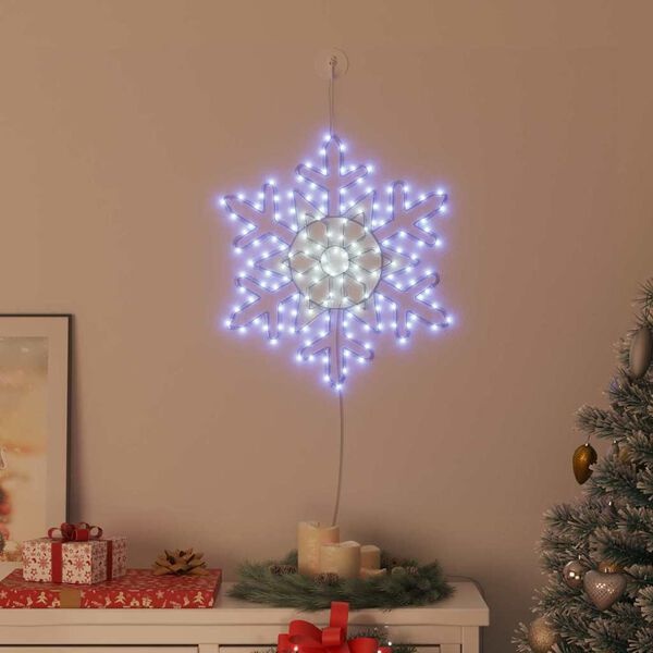 vidaXL Kerstsneeuwvlok met 156 LED's Blauw | 40% Korting