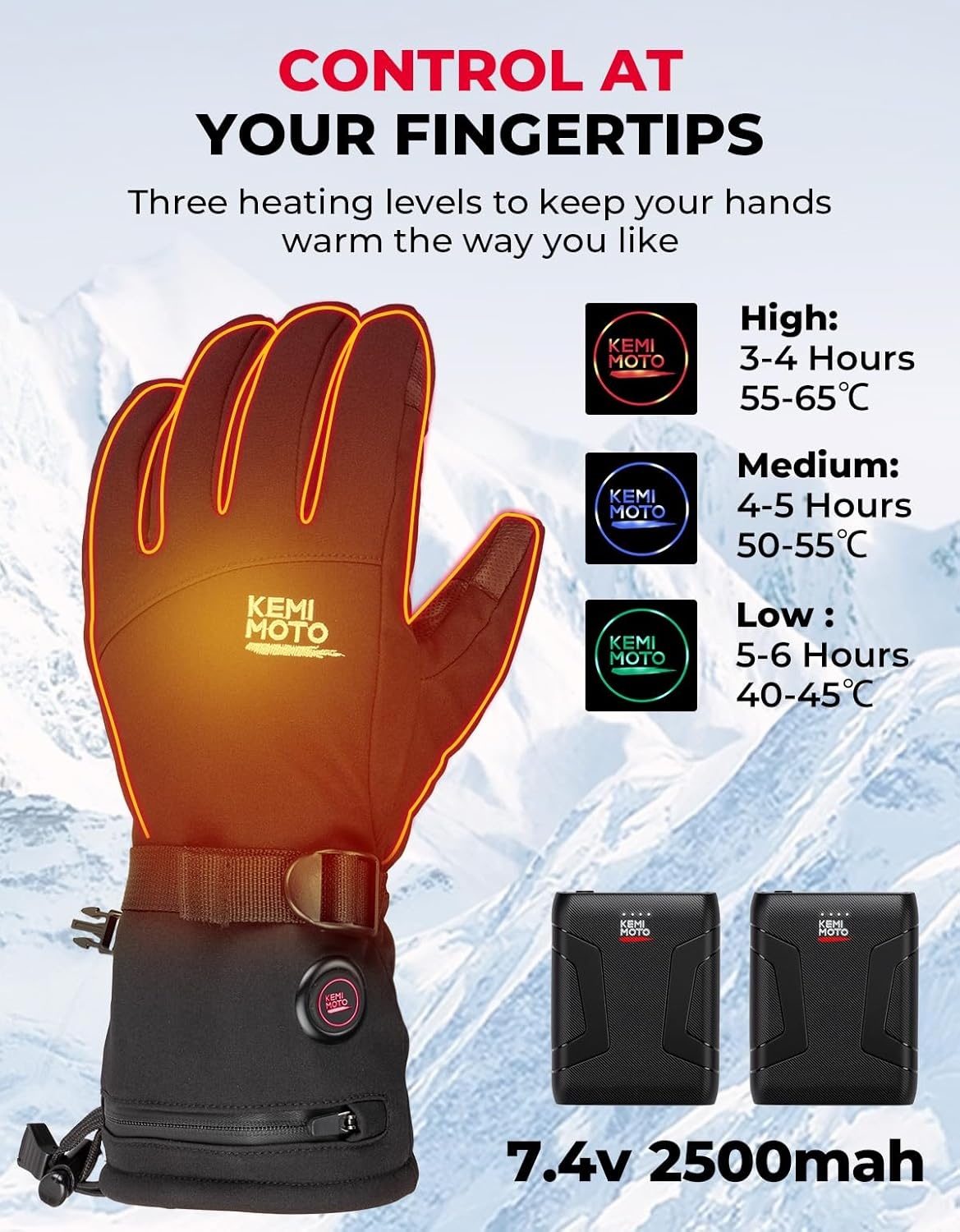 Verwarmbare Handschoenen Heren (53% korting) met 2500mAh Accu & Temperatuurregeling