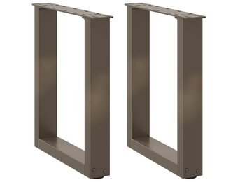 VidaXL Salontafelpoten U-vormig - 2 stuks - Staal - Naturel - 29% Korting
