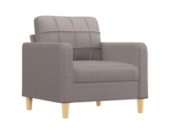 vidaXL Fauteuil 60cm Stof Taupe - Nu 57% Korting!