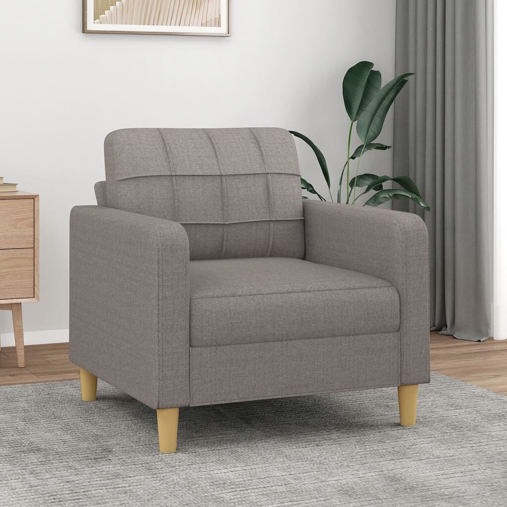 vidaXL Fauteuil 60cm Stof Taupe - Nu 57% Korting!