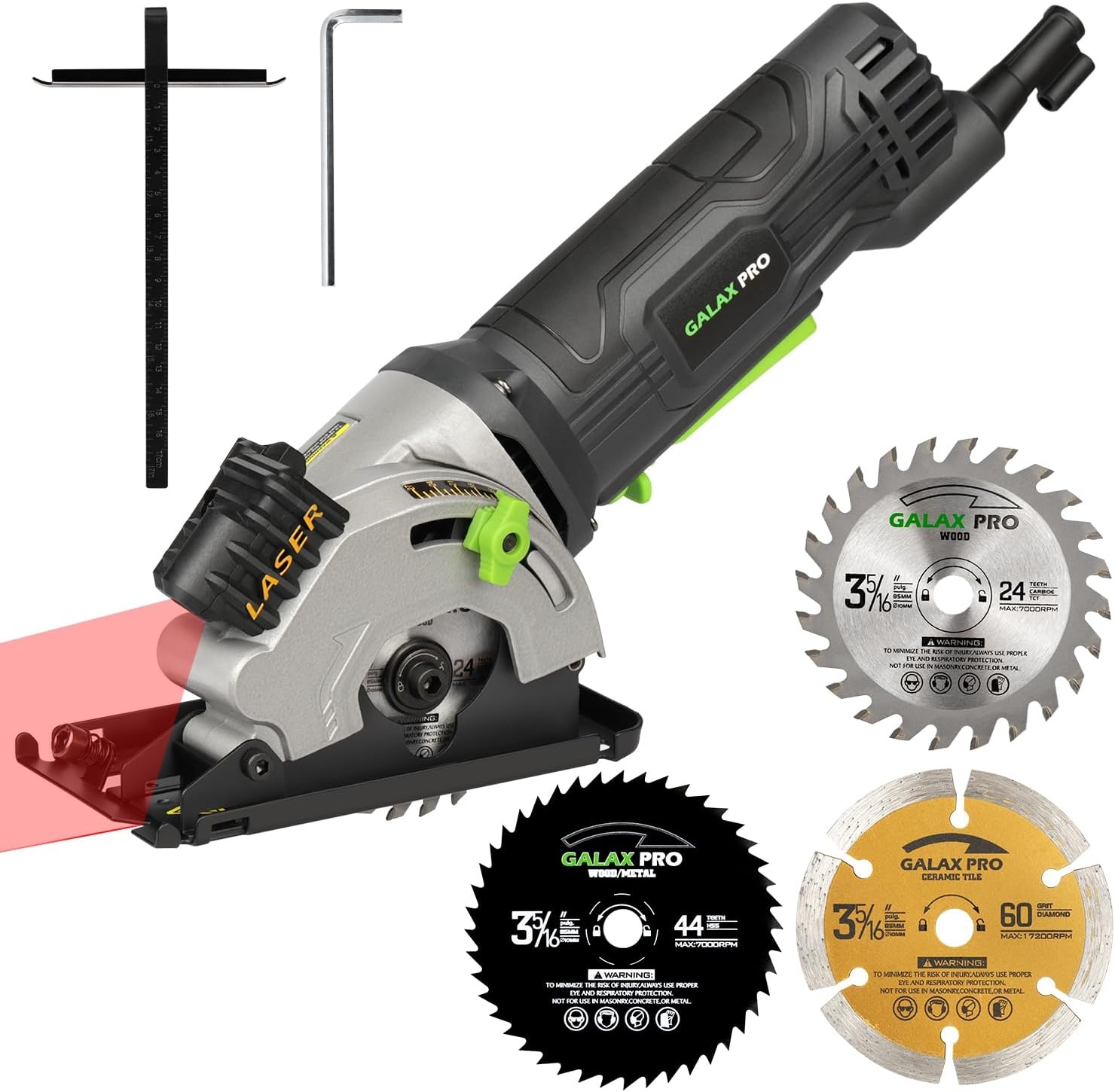 Mini Cirkelzaag 580W - 35% Korting - Inclusief 3 Zaagbladen