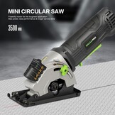 Mini Cirkelzaag 580W - 35% Korting - Inclusief 3 Zaagbladen