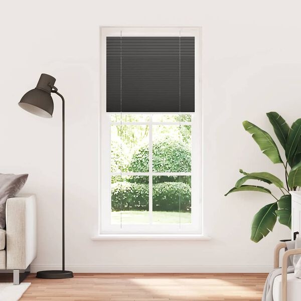 vidaXL Plissé rolgordijn Zwart 90x200 cm - 32% Korting