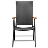 VidaXL Tuinstoelen Set: Stapelbaar Poly Rattan Zwart - 54% Korting!