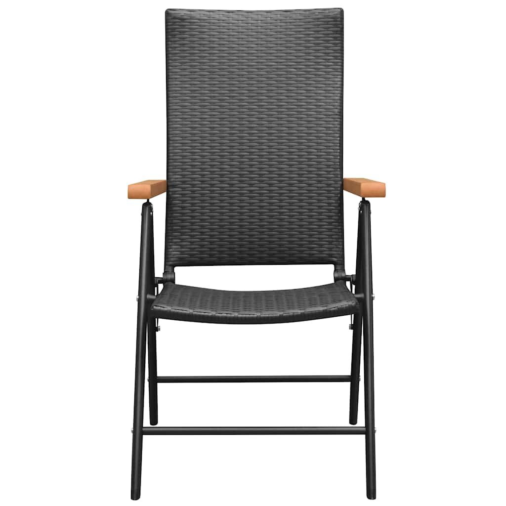 VidaXL Tuinstoelen Set: Stapelbaar Poly Rattan Zwart - 54% Korting!