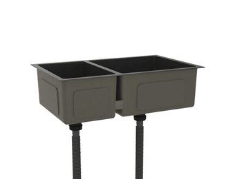 vidaXL Gootsteen RVS Zwart - 30% Korting