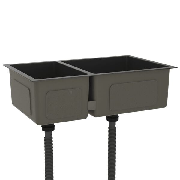 vidaXL Gootsteen RVS Zwart - 30% Korting