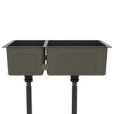 vidaXL Gootsteen RVS Zwart - 30% Korting