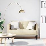 vidaXL Loveseat Bank Crème 111 cm Stof - 35% Korting!