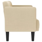 vidaXL Loveseat Bank Crème 111 cm Stof - 35% Korting!