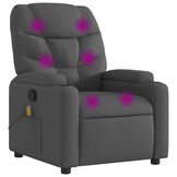 vidaXL Massagestoel Verstelbaar Stof Donkergrijs - 35% Korting!