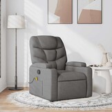 vidaXL Massagestoel Verstelbaar Stof Donkergrijs - 35% Korting!