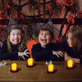 LED Vlamloze Halloween Kaarsen 4 stuks - 70% Korting