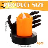 LED Vlamloze Halloween Kaarsen 4 stuks - 70% Korting