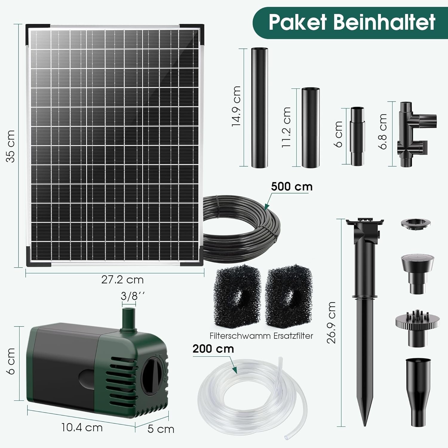 Zonnefontein Vijverpomp 15W | 34% Korting | 875 l/u