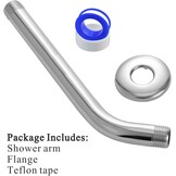 Douchearm 25cm RVS Chroom - 26% Korting