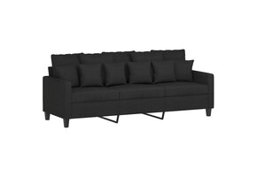 vidaXL Driezitsbank 180 cm stof zwart - 35% Korting!