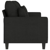 vidaXL Driezitsbank 180 cm stof zwart - 35% Korting!